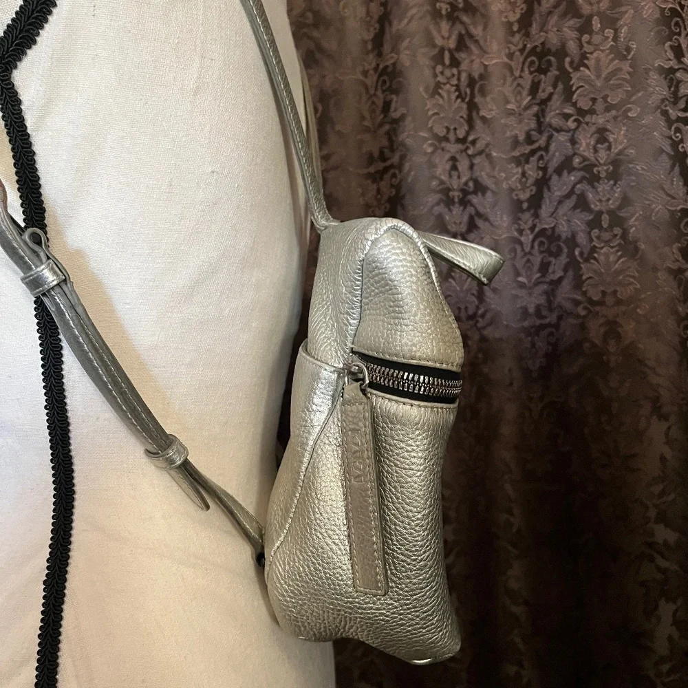 Kara Backpack  Rich Warm Silver Tone   Minimalist Utilitarian Vibe